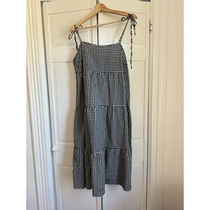 Gingham midi dress